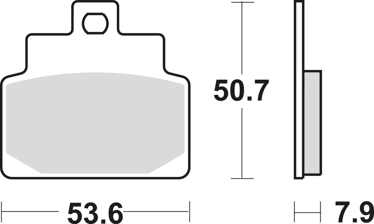 Trw remblokken mcb 709 brake pad mcb 709 srm sintered metal