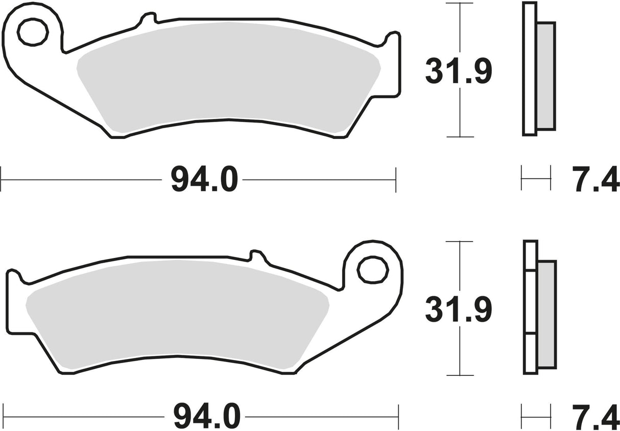 Trw remblokken mcb 574 brake pad mcb 574 organic standard