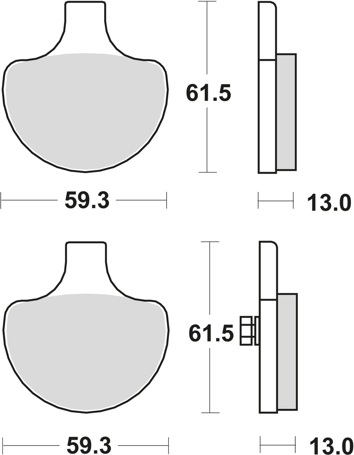 Trw remblokken mcb 548 brake pad mcb 548 pc organis perf.comfort