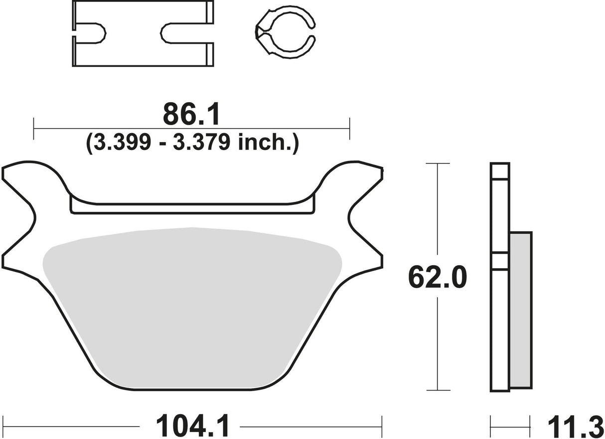 Trw remblokken mcb 583 brake pad mcb 583 organic standard