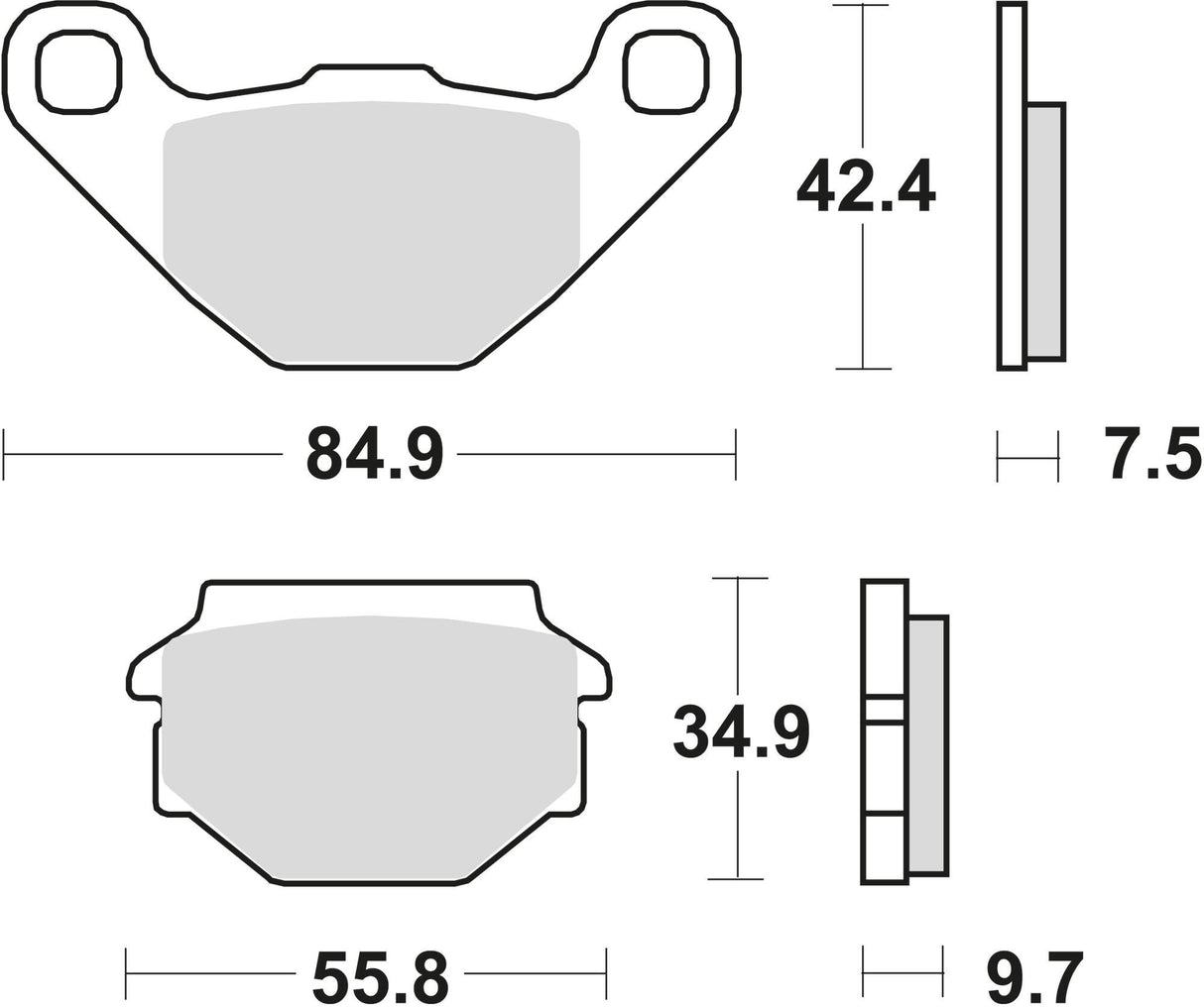 Trw remblokken mcb 657 brake pad mcb 657 organic standard