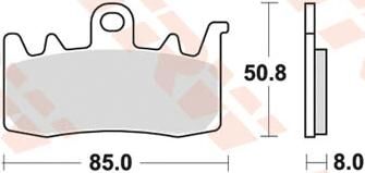 Trw remblokken mcb856 brake pad mcb 856 trq sint. metal racing