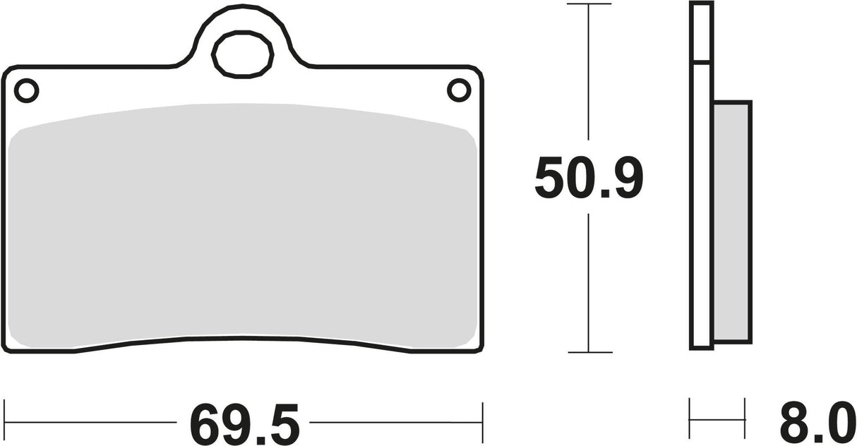 Trw remblokken mcb 540 brake pad mcb 540 trq sintered metal racing