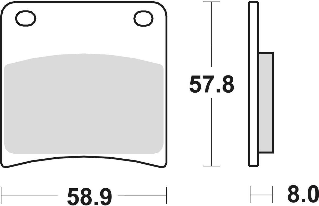 Trw remblokken mcb 591 brake pad mcb 591 organic standard