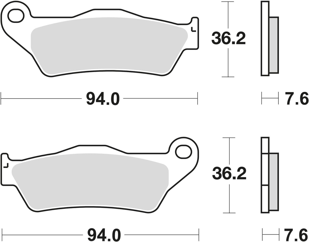 Trw remblokken mcb 648 brake pad mcb 648 rsi sint.metal offr.rac.