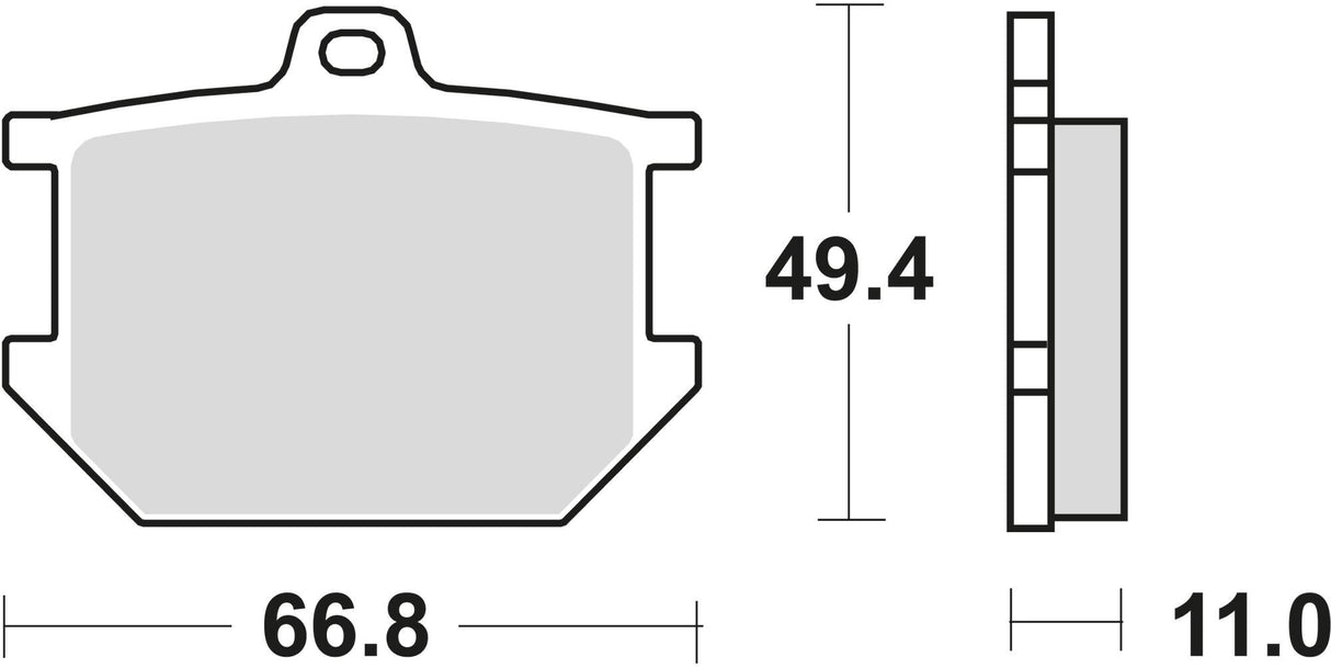 Trw remblokken mcb 68 brake pad mcb 68 organic standard