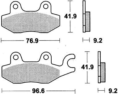 Trw remblokken mcb 663 brake pad mcb 663 srm sintered metal