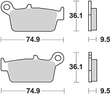 Trw remblokken mcb 575 brake pad mcb 575 organic standard