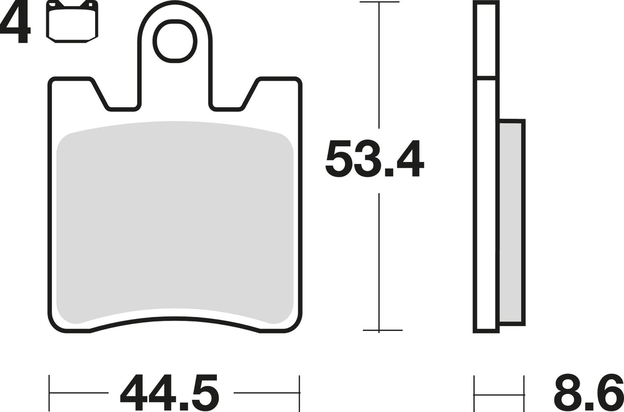 Trw remblokken mcb 706 brake pad mcb 706 sv sintered metal
