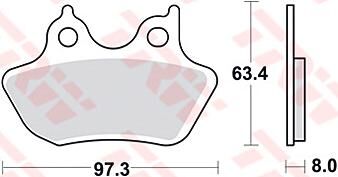 Trw remblokken mcb 778 brake pad mcb 778 sh sintered metal
