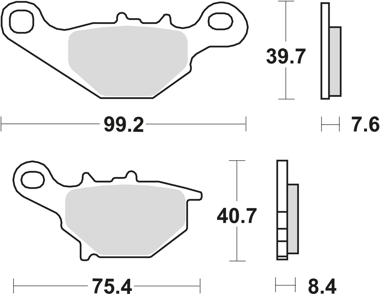 Trw remblokken mcb 679 brake pad mcb 679 si sintered metal