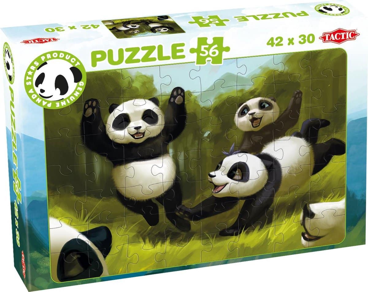 Tactic Puzzle - Playing Pandabers - 54 pieces
