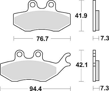 Trw -lucas remblok mcb 796 brake pad mcb 796 organic standard