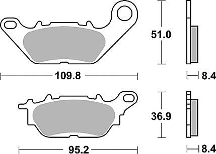Trw -lucas remblok mcb 812 brake pad mcb 812 organic standard