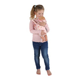 Doll carrier pink flower