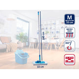 Leifheit 55511 essuie-sol powerclean m 33 avec manche 140cm