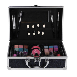 Casuelle aluminum suitcase blue black glitter