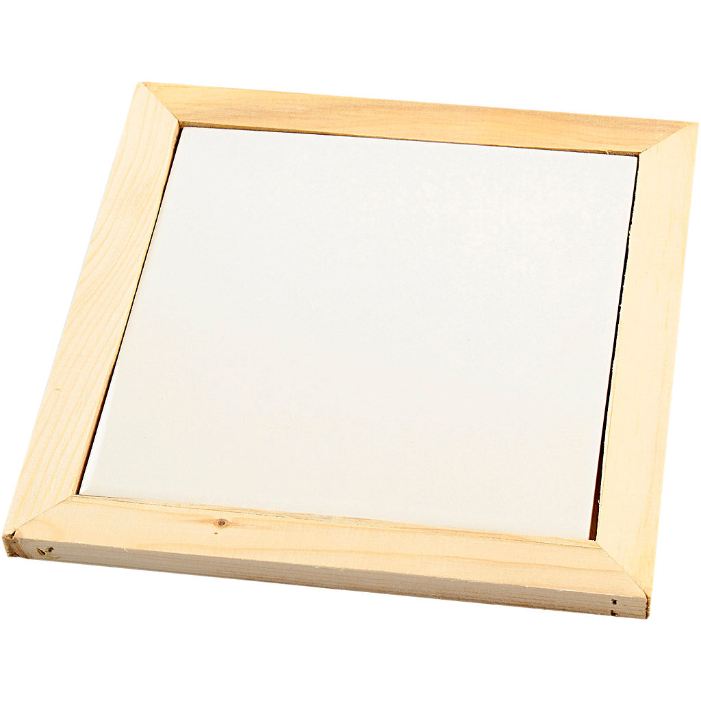 Creativ company onderzetter met houten lijst, afm 15x15 cm, 10 stuk 1 doos