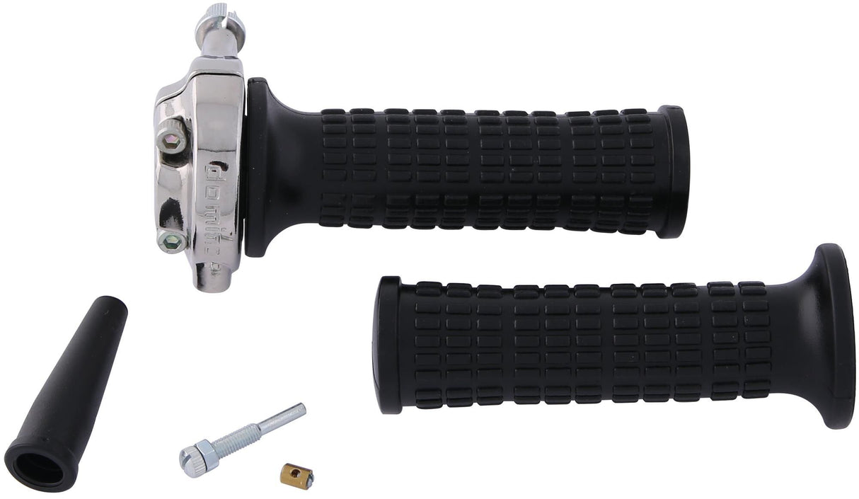 Domino throttle grip set vintage throttle grips alu chr vint lario