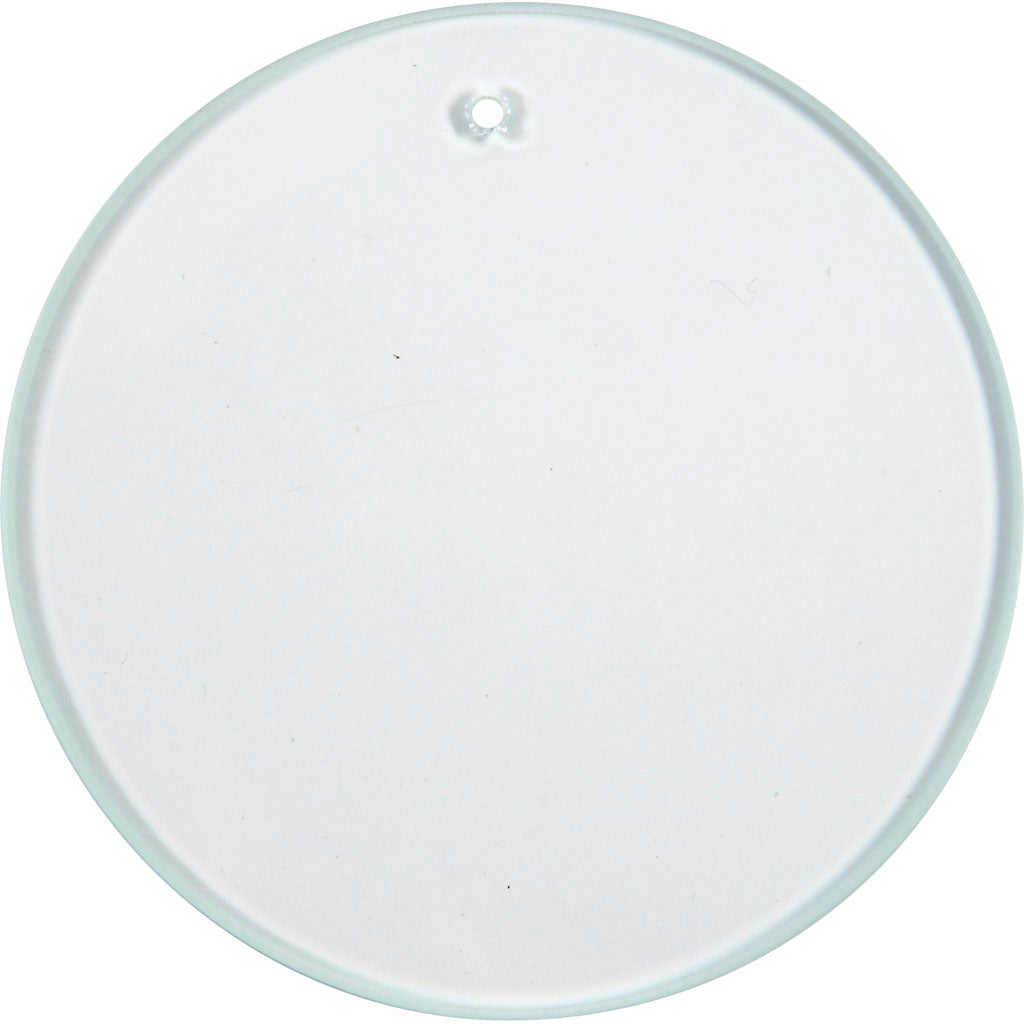 Creativ company glass plates, round, d 7 cm, thickness 3 mm, 10 pieces 1 box
