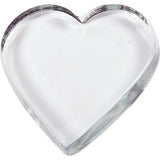 Creativ company glass heart transparent 9x9cm, 10 pcs.
