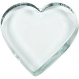 Creativ company glass heart transparent 9x9cm, 10 pcs.