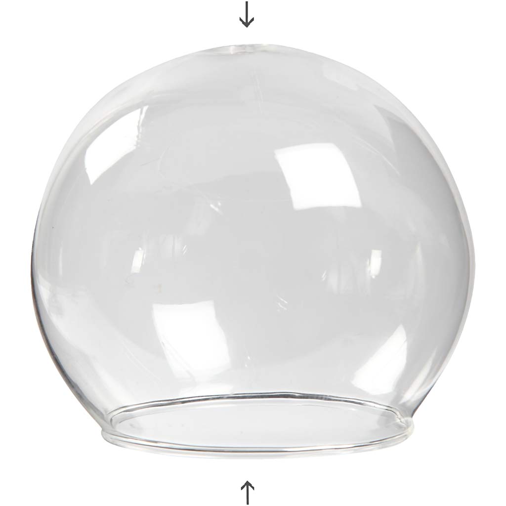 Creativ company bell-shaped glass without base, d 8 cm, hole size 5 cm, transparent, 4 pieces 1 box