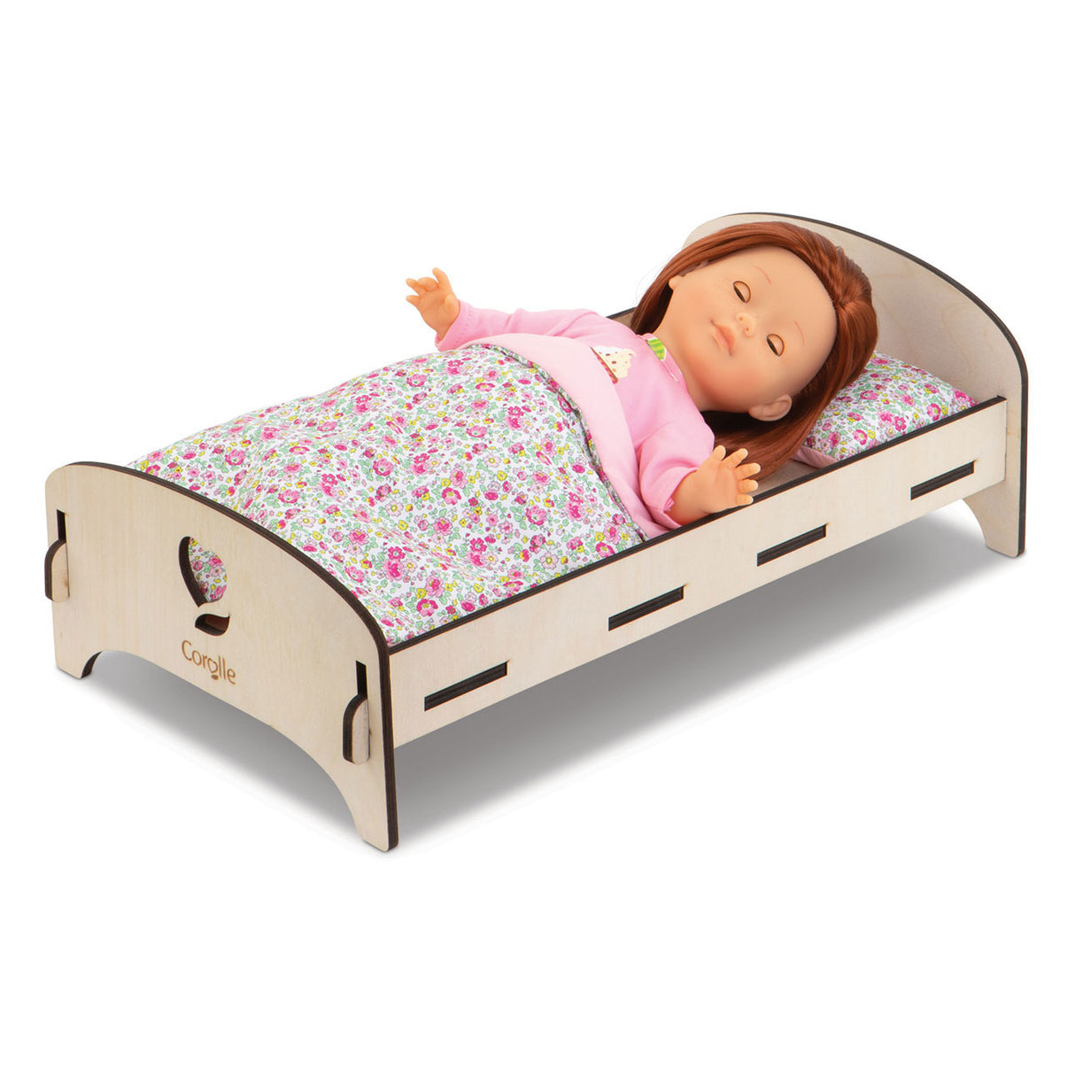 Corolle - floreale poppenbod in legno