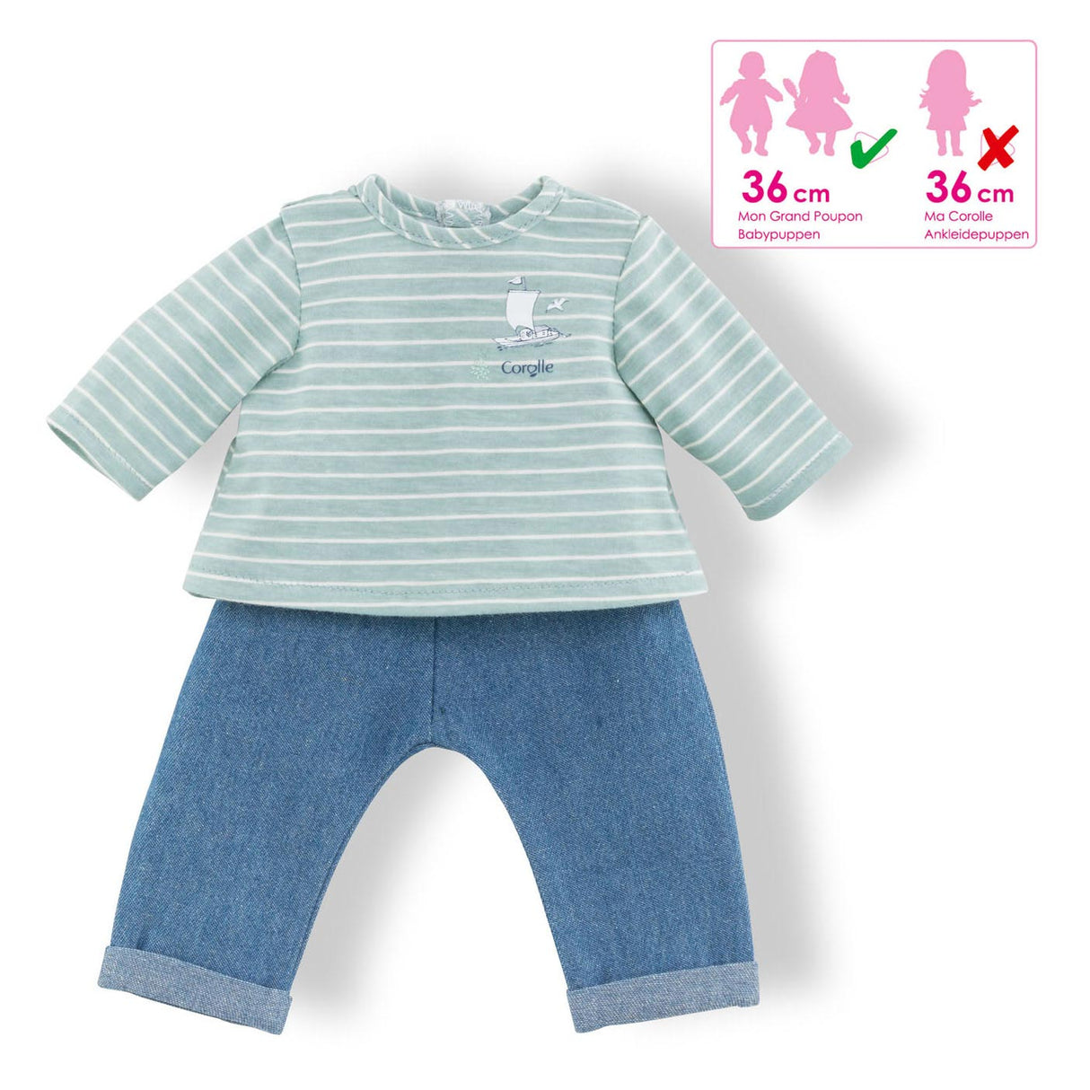 Corolle Mon Grand Poupon - Dolls Pants with Shirt, 36cm