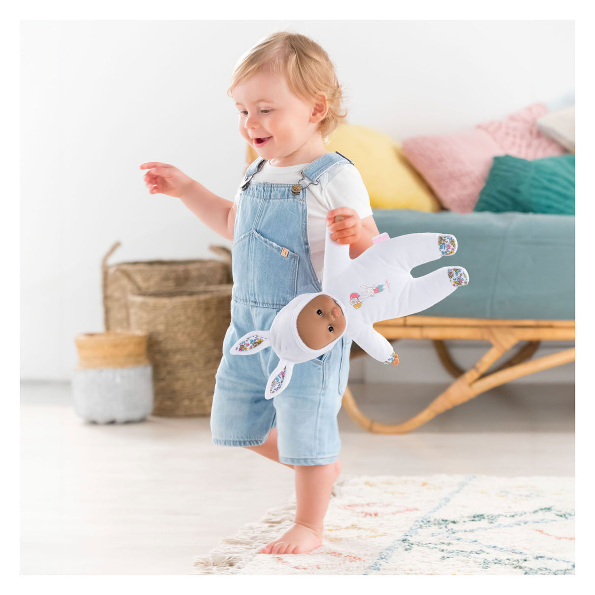 Corolle Mon Doudou Sweet Heart Babypop - Rabbit White, 30 cm