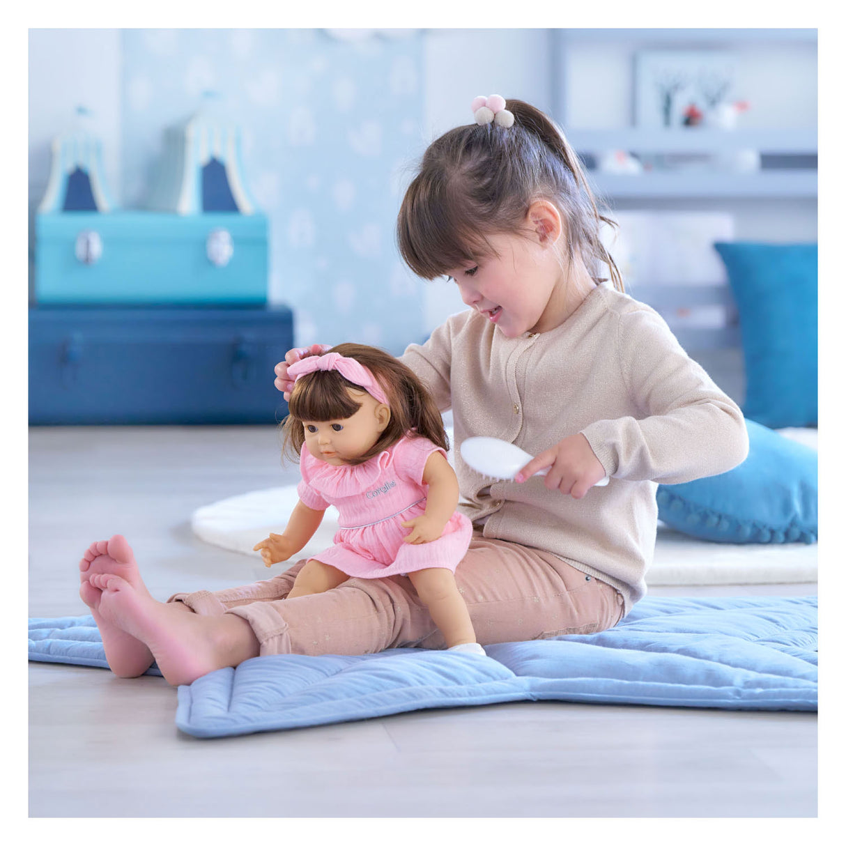 Corolelle Mon Grouppon Babypop mat laange Hoer - Julie, 36cm