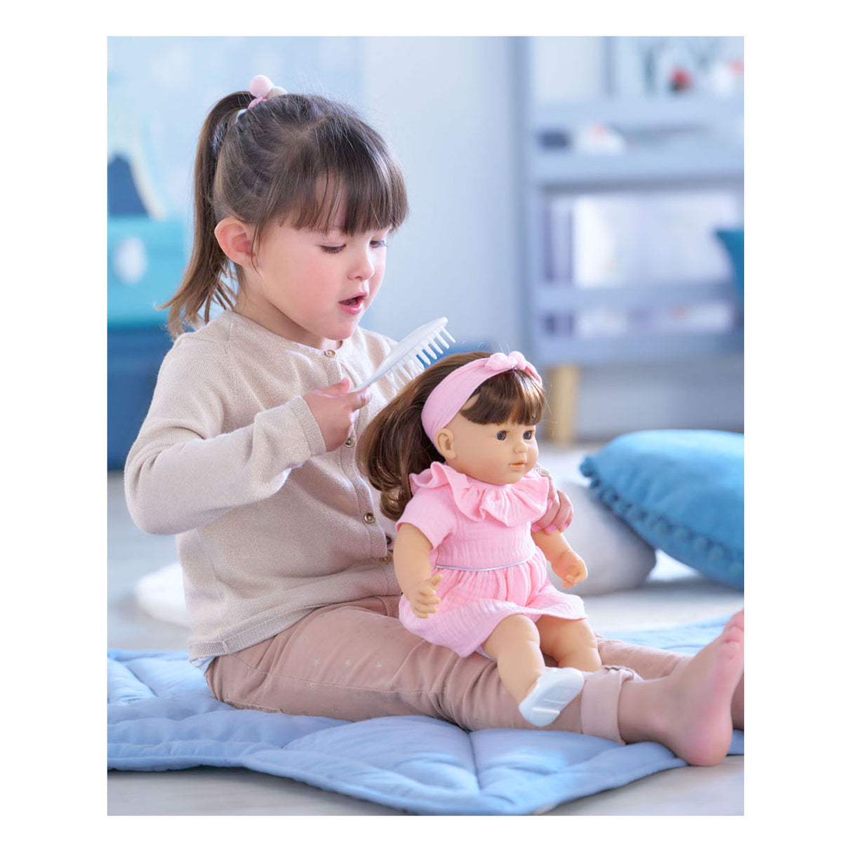 Corolelle Mon Grouppon Babypop mat laange Hoer - Julie, 36cm