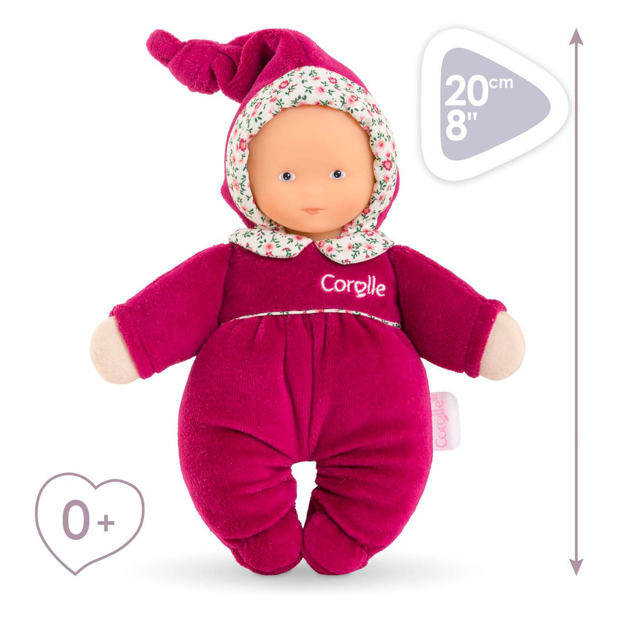 Corolle babidoux - rózsaszín grenadine baba, 20 cm