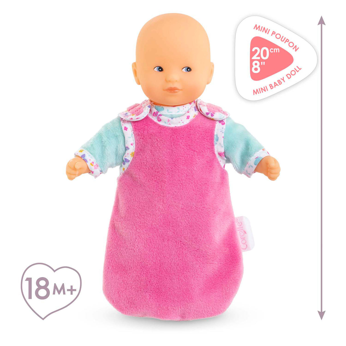 Corolle Mini Calin Good Night Pop Set - Butterflies, 20 cm