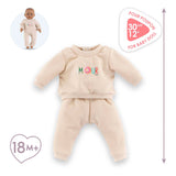 Survêtement Corolle beige pour poupée bébé, 30cm