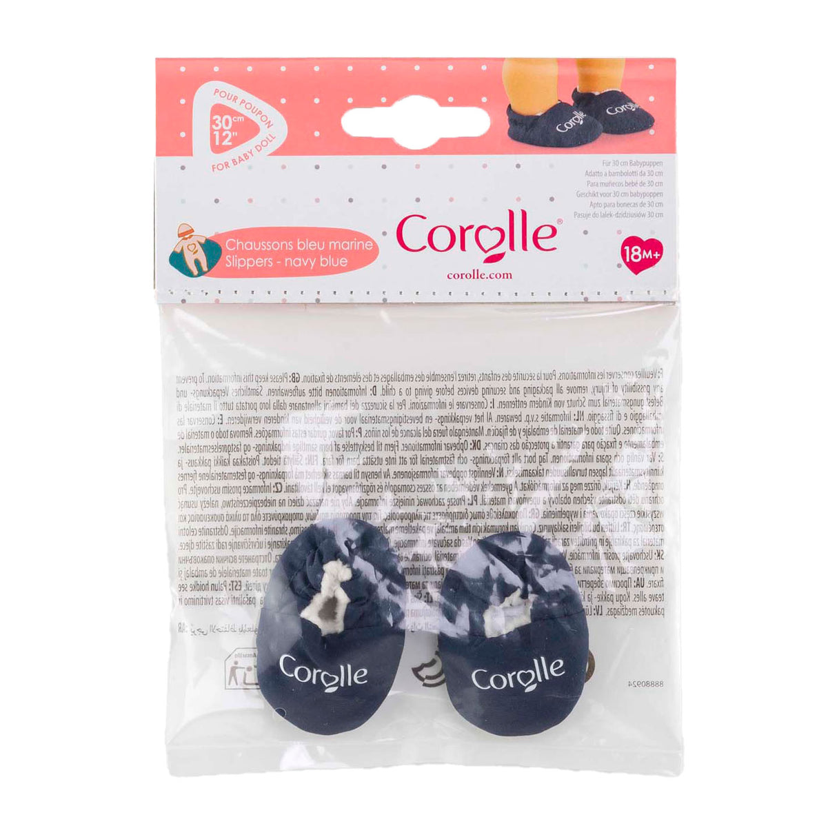 Corolle Navy Blue Slippers for Baby Pop 30cm