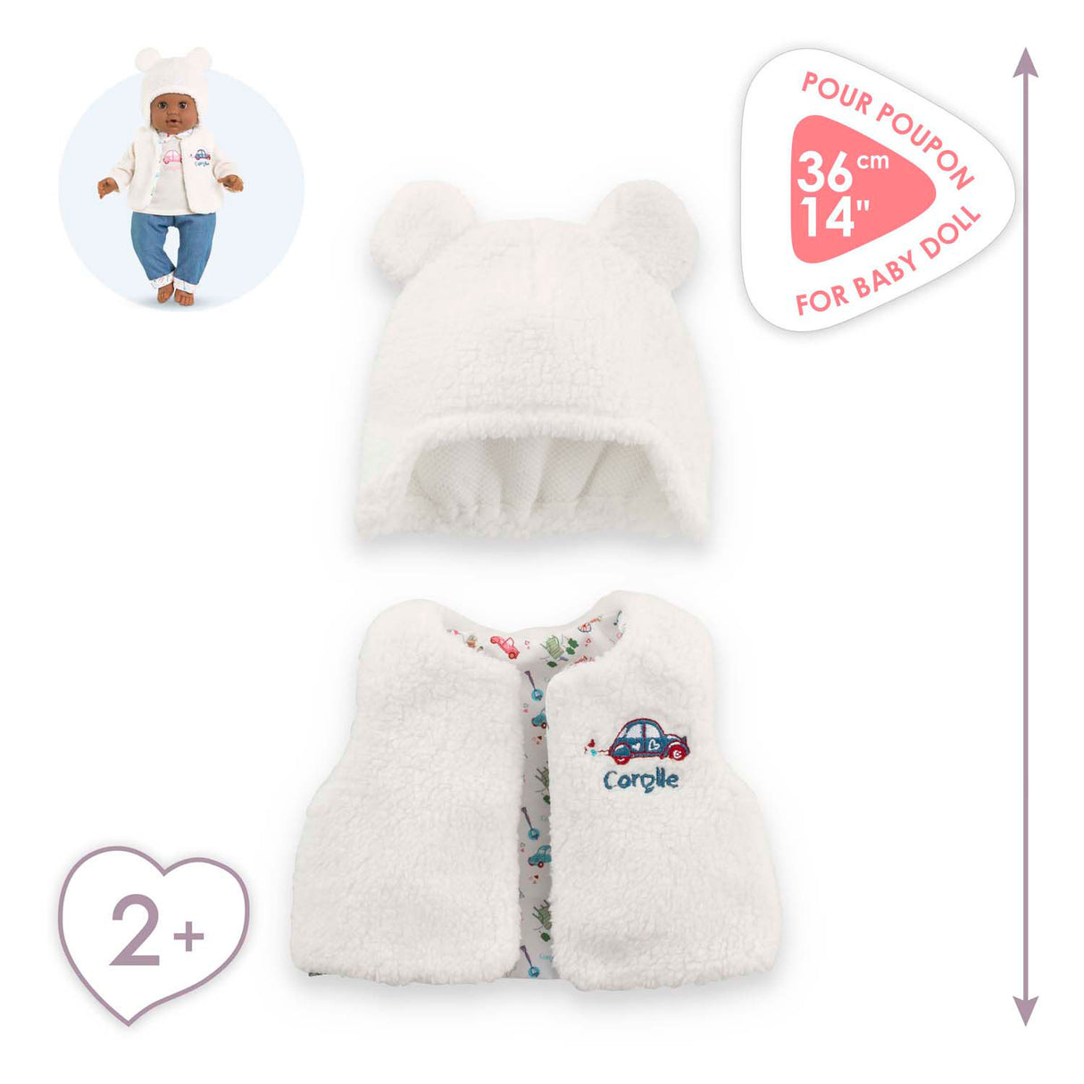 Conjunto de invierno Corolle para muñeca bebé, 36cm