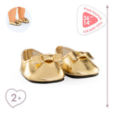 Ballerines Corolle dorées pour poupée bébé, 36cm