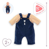 Corolle t-shirt en marineblauw overall voor babypop, 42cm