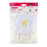 Corolle topje en rok set voor poppen van 36cm - ivoor goud