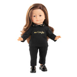 Corolle zwart en goud t-shirt voor poppen, 36cm