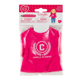 Corolle fuchsia t-shirt voor poppen, 36cm