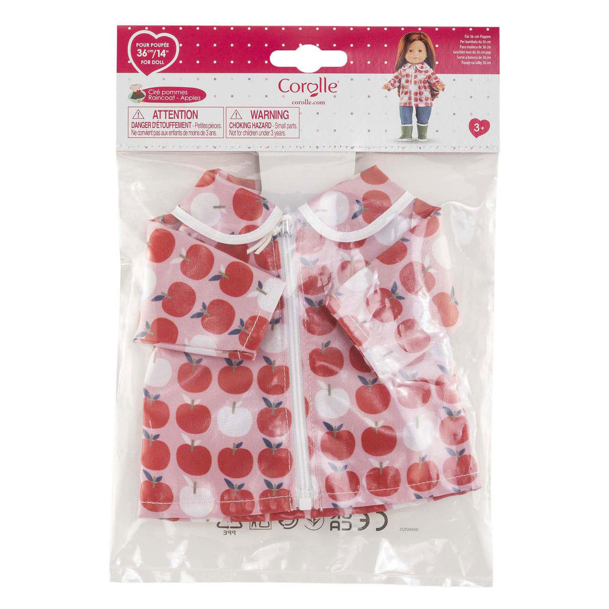 Corolle Mon Classique Doll Raincoat Apples - 36cm