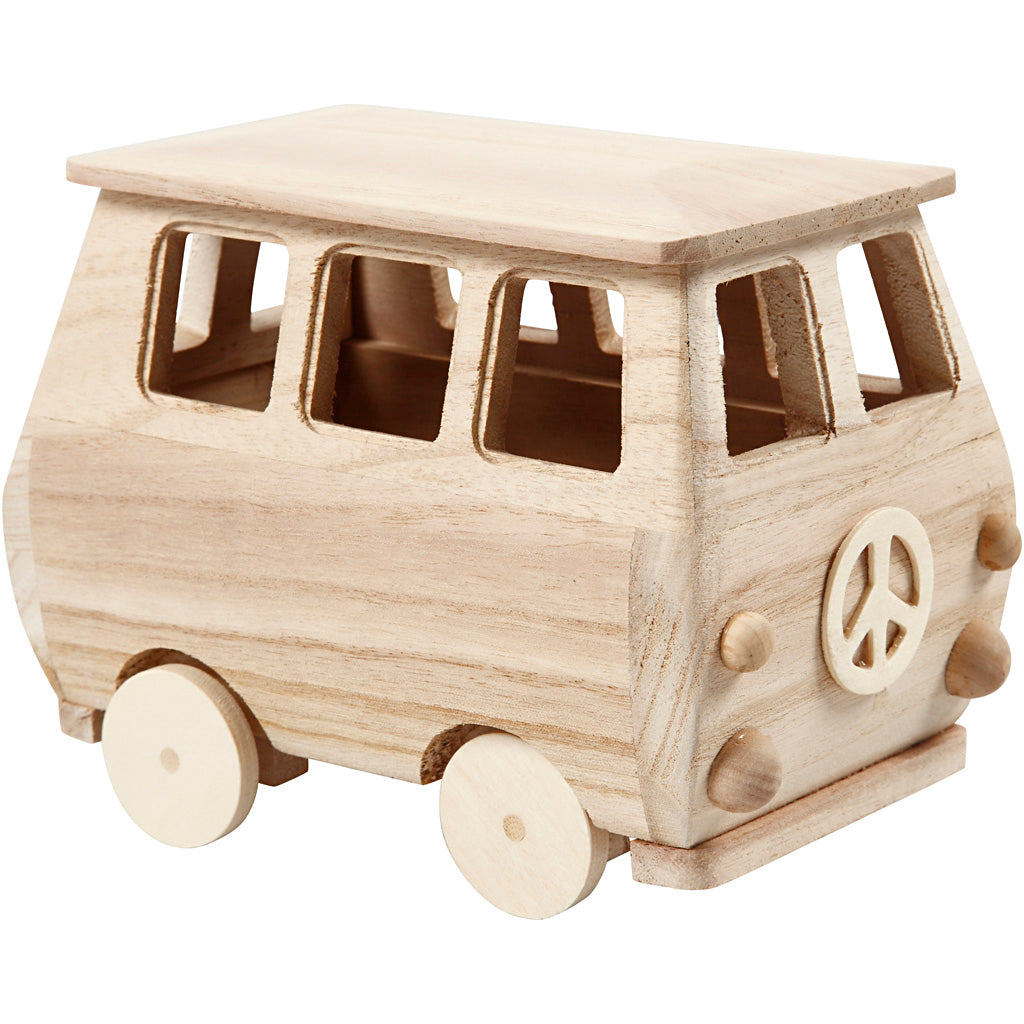 Creativ Company Wooden Mini Bus, 17x10x13cm