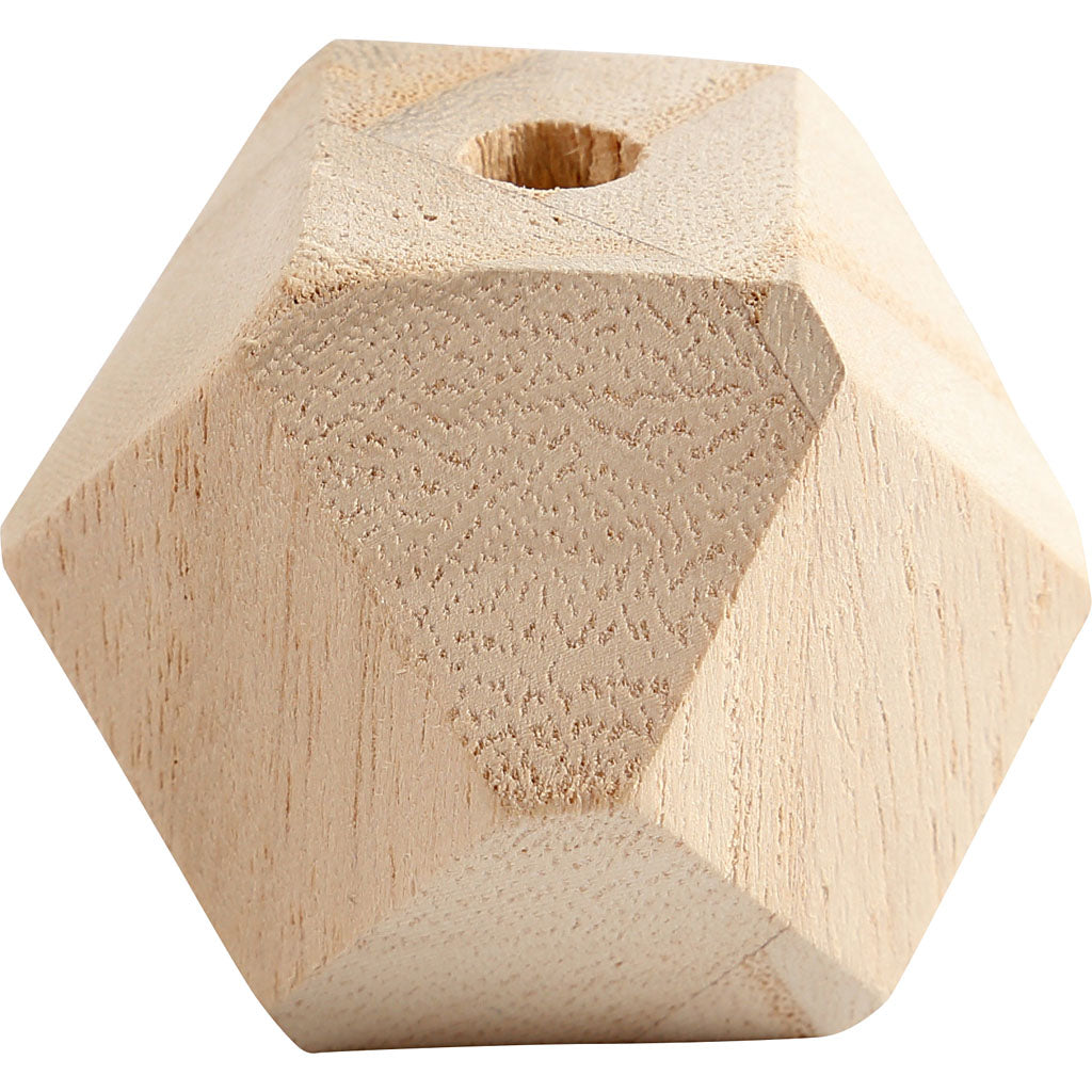 Creativ company diamond shaped beads, w: 43 mm, hole size 8 mm, 3 pieces 1 box