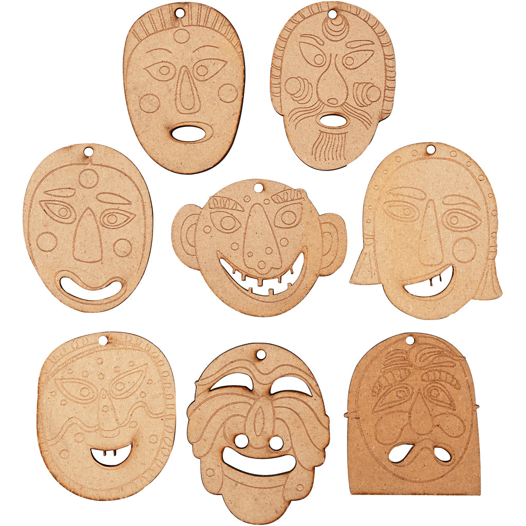 Creativ company masks, size 5.5-7 cm, thickness 4 mm, 24 pieces in 1 box