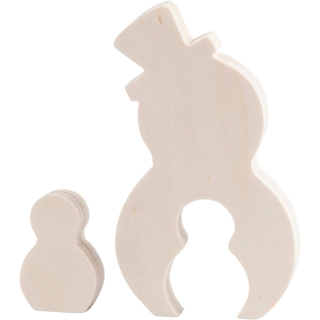 Creativ company 2in1 figures, snowman, h: 4,5+11,5 cm, d: 1,2 cm, w: 3+6,5 cm, 1 set