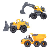 Dickie Volvo construction work vehicles play set, 3 parts.