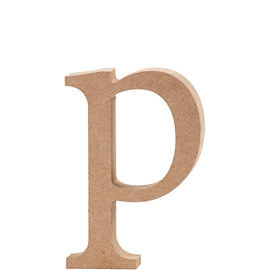 Creativ company letter, p, h: 12,8 cm, dikte 2 cm, 1 stuk
