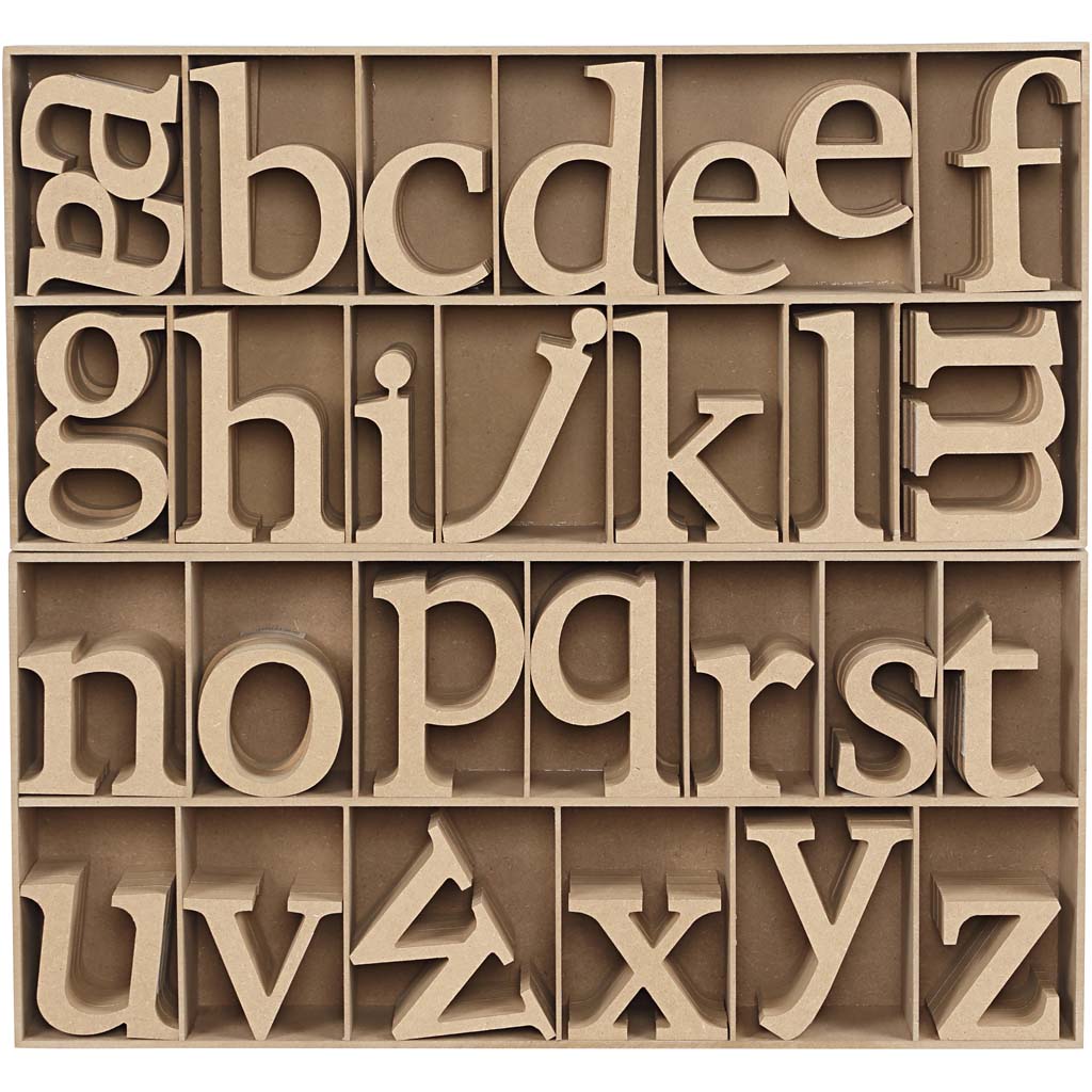 Creativ company letter, h: 8 cm, dikte 2 cm, 112 stuk 1 doos